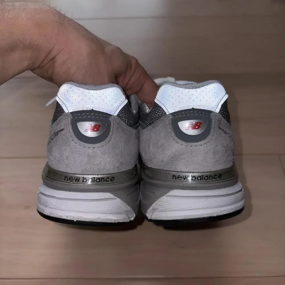 New Balance 990v4 Gray White Running Shoes Men’s Size 9.5 Made in USA - Picture 6 of 8